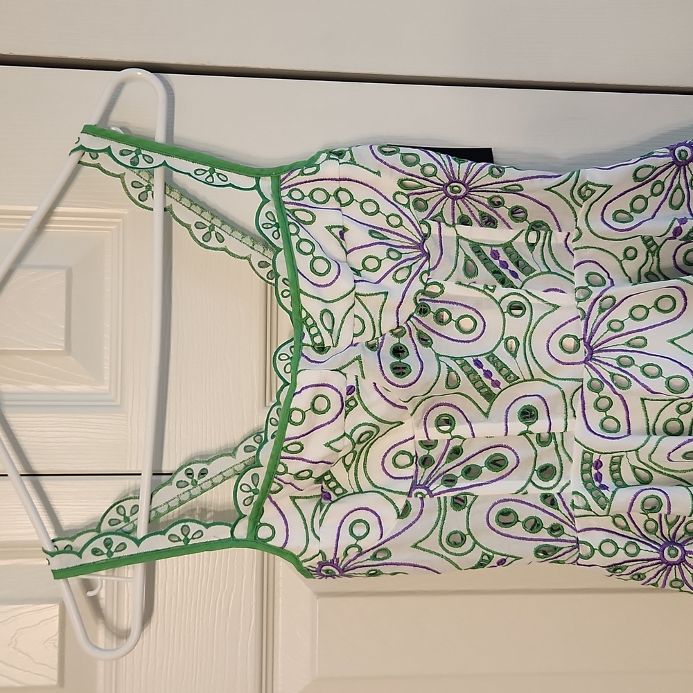 Charo Ruiz Ibiza Nina Short Dress Green and Purple Embroidered - Picture 2 of 13